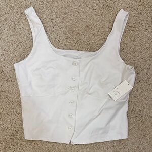 NWT Button-Front Tank Top